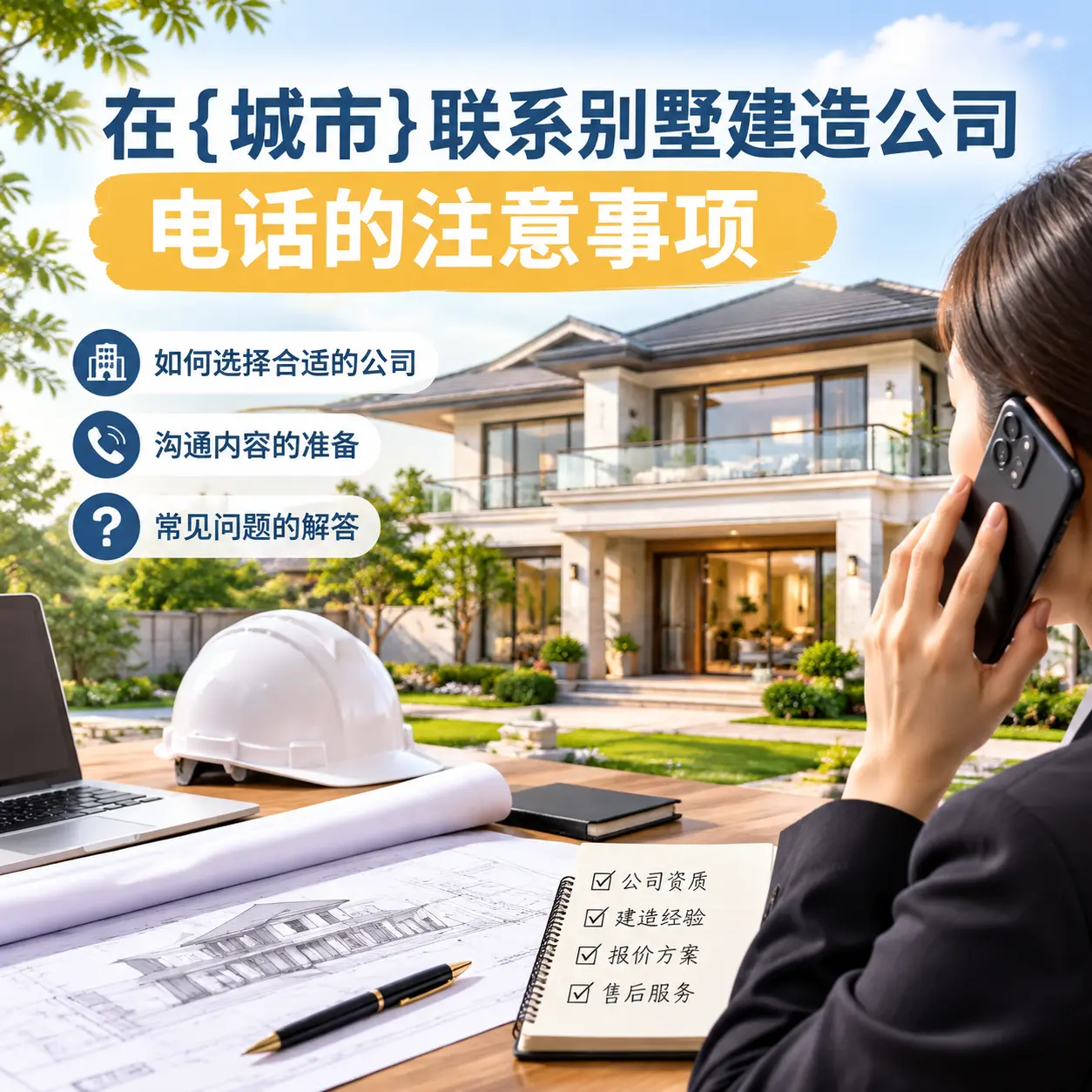 在天津联系别墅建造公司电话的注意事项
