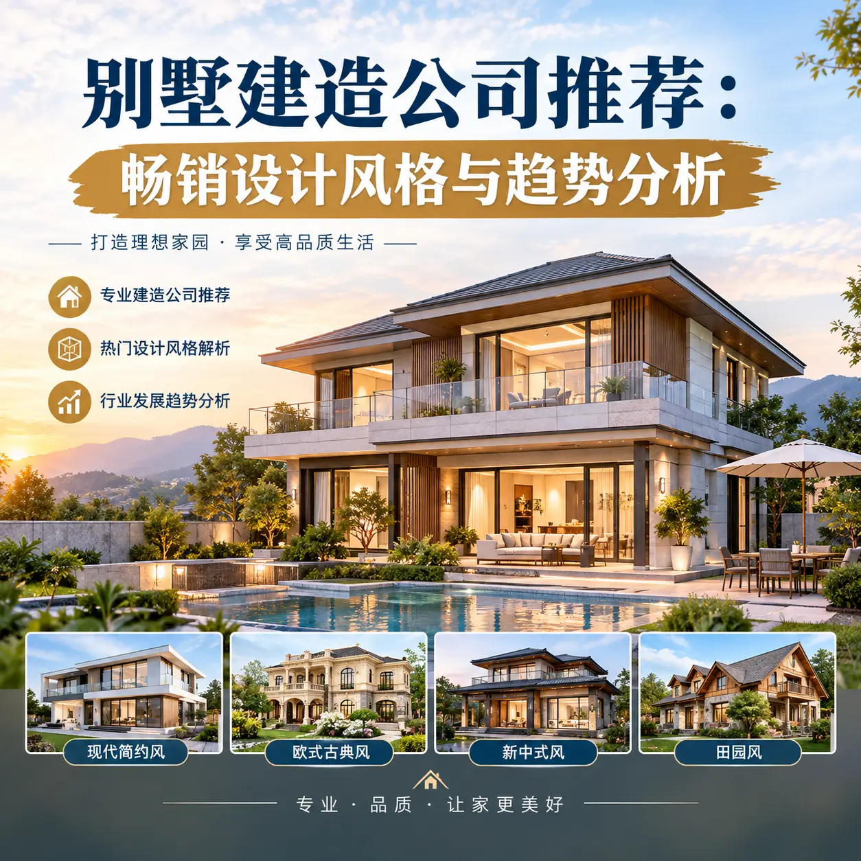 别墅建造公司推荐： 天津 畅销设计风格与趋势分析