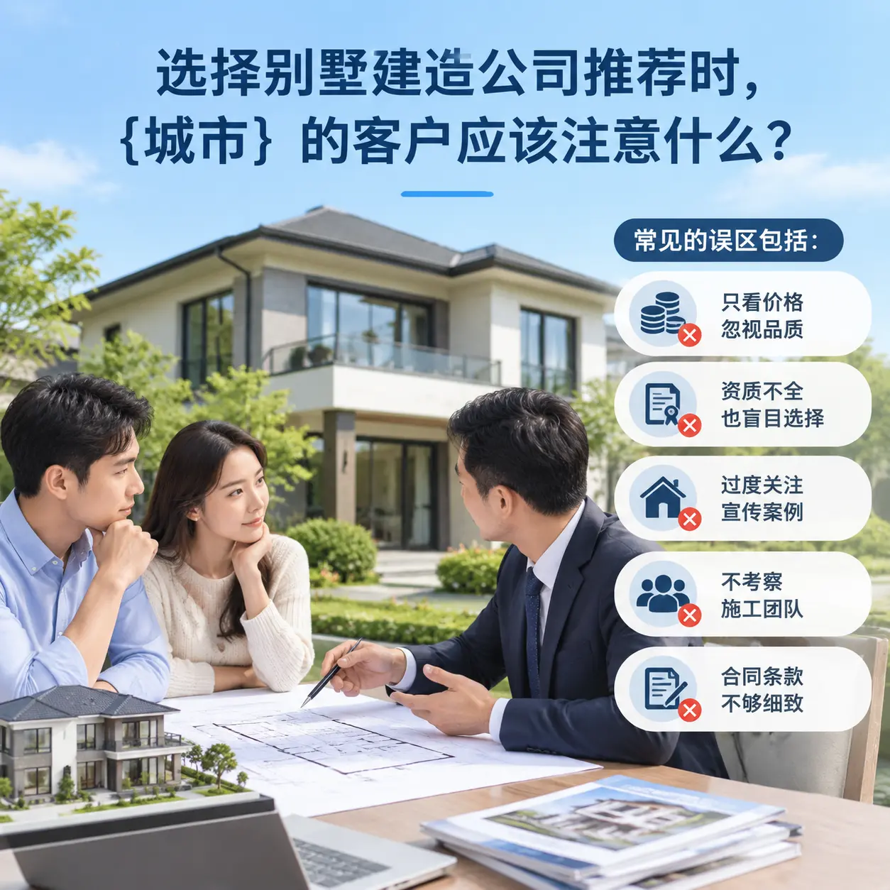 选择别墅建造公司推荐时，天津 的客户应该注意什么？