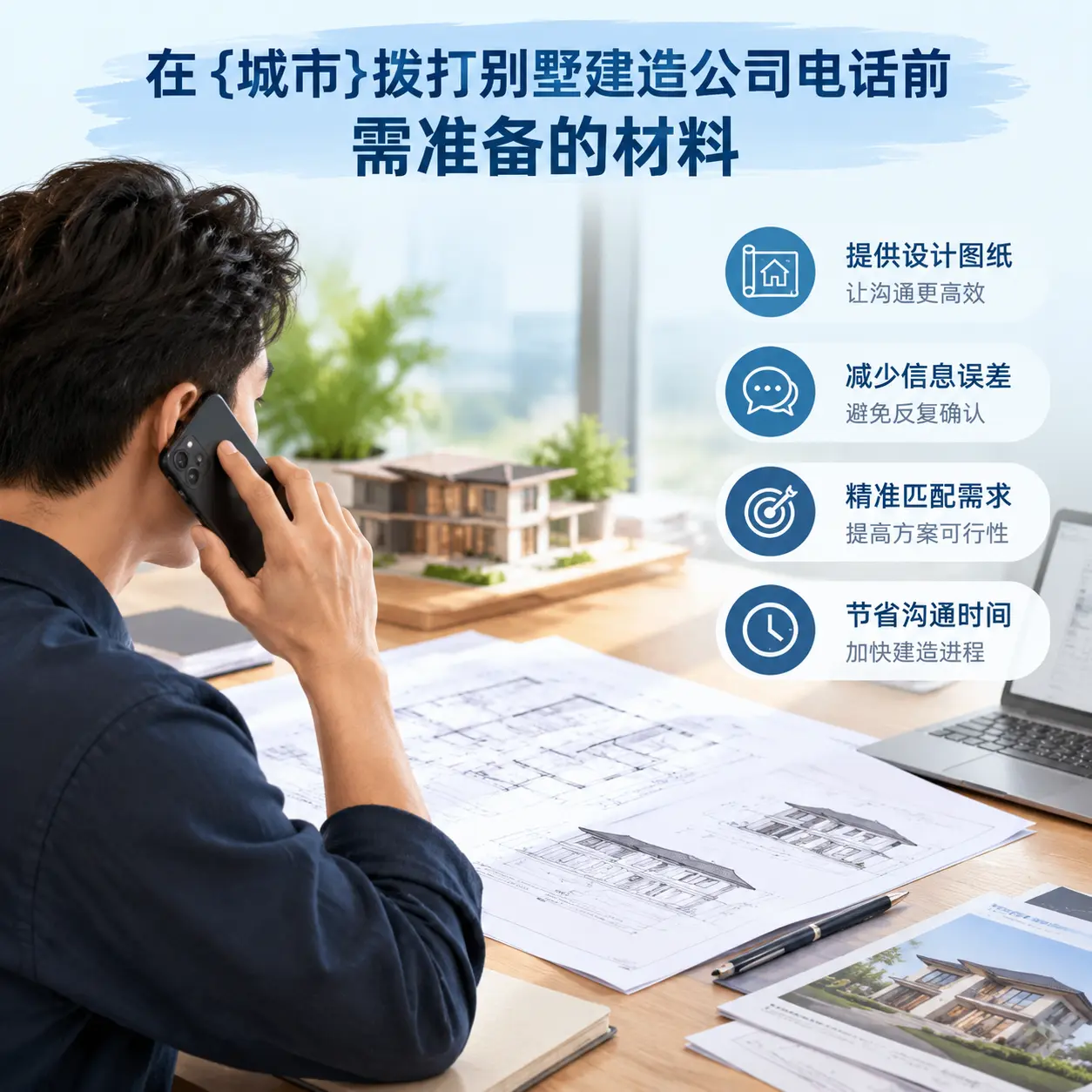 在天津拨打别墅建造公司电话前需准备的材料