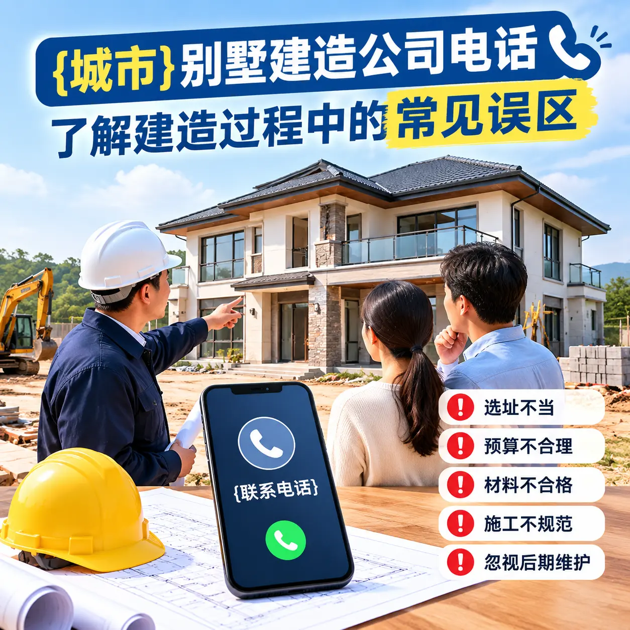 天津别墅建造公司电话，了解建造过程中的常见误区